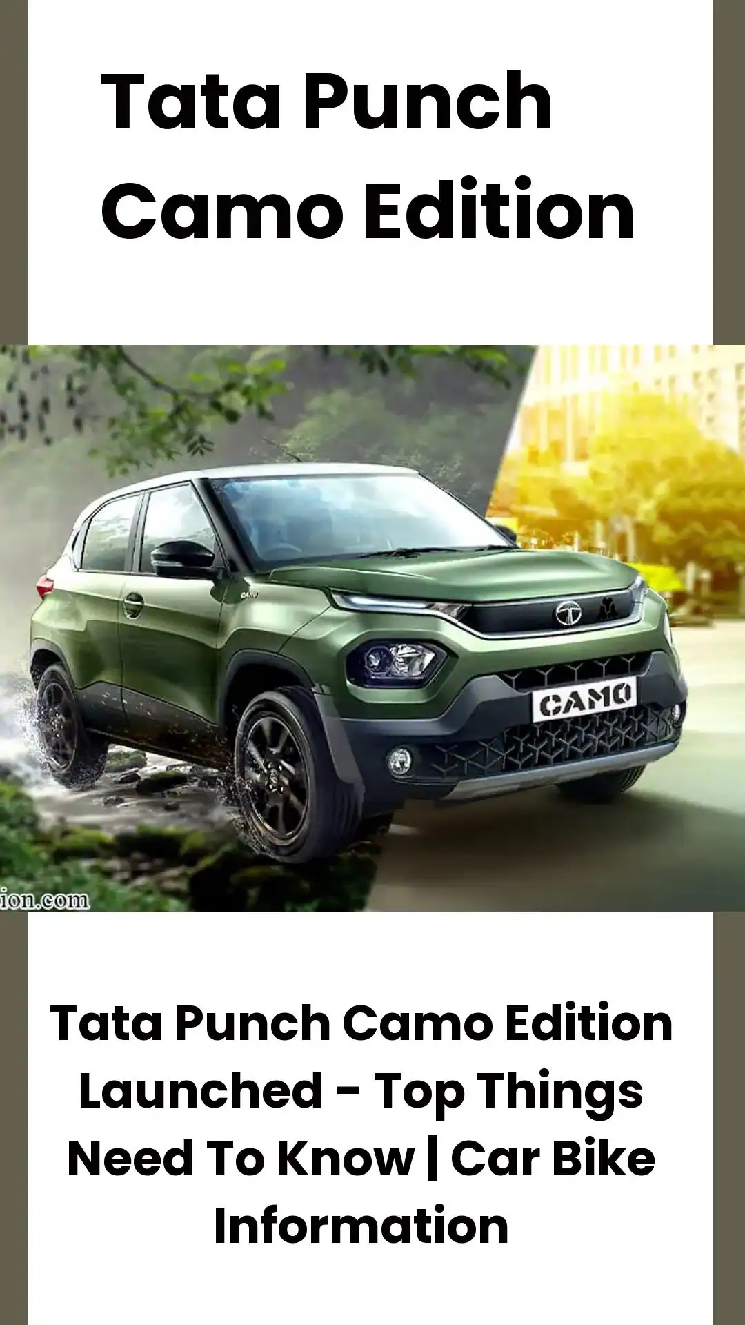 Tata Punch Camo Edition