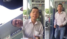 Người đàn ông đánh chửi và lớn tiếng với người phụ nữ: "Mày biết... là ai không" khi bị nhắc nhở xếp hàng rút tiền tại cây ATM.