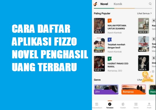 Cara Daftar Aplikasi Fizzo Novel Penghasil Uang