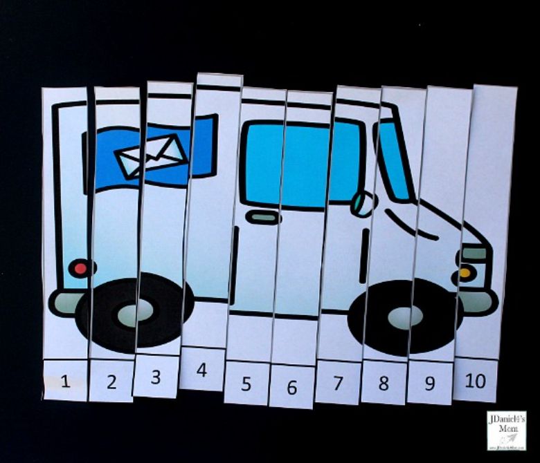 community helper vehicle puzzles - transportation activities for toddlers and preschoolers