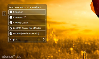 Iniciar sesión con Cinnamon en Ubuntu