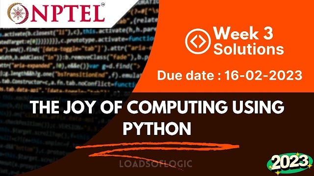 The Joy of Computing Using Python Week 3