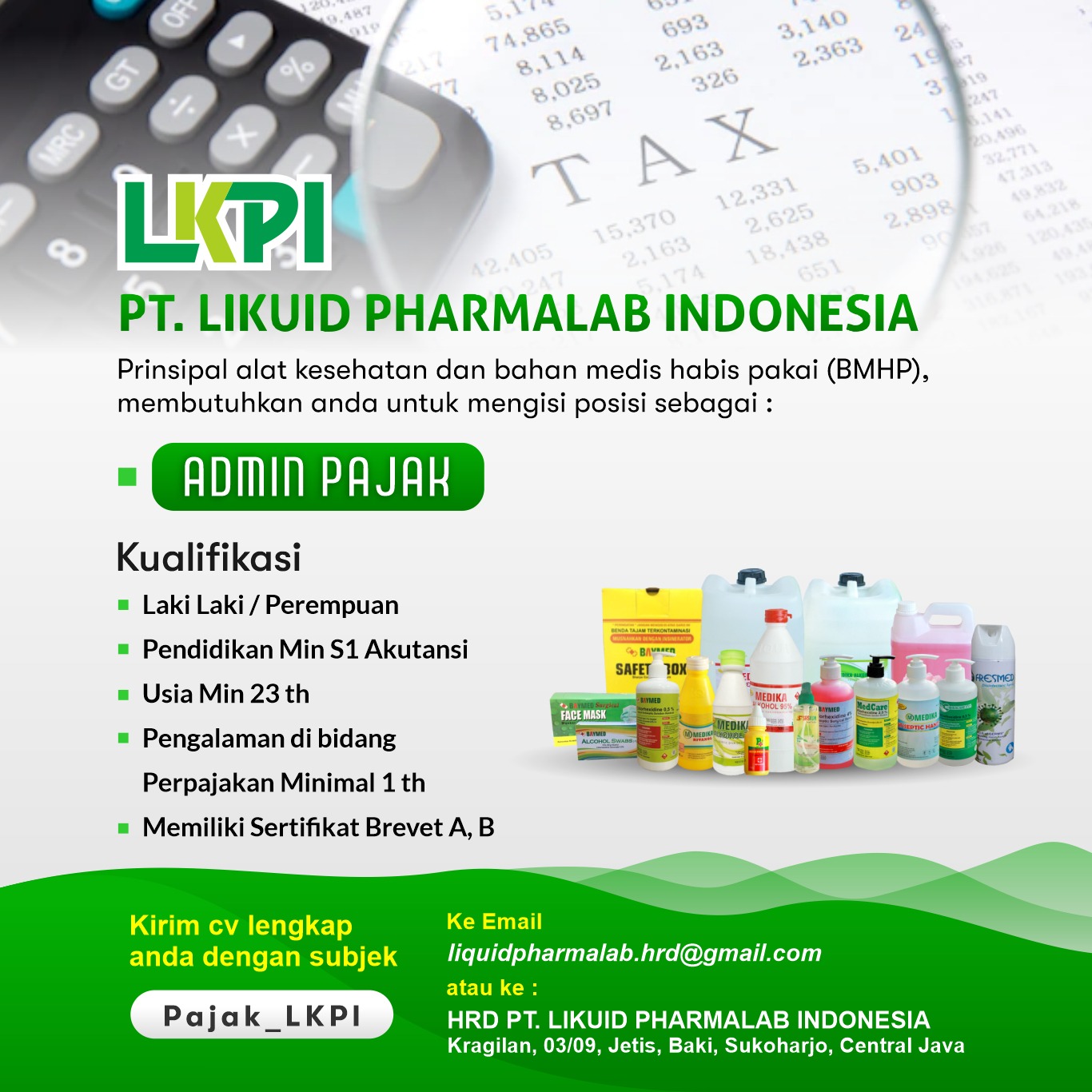 Loker November 2024 di PT Likuid Pharmalab Indonesia & Apotek Likuid Farma Sukoharjo