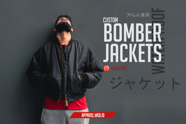 Bomber Jaket Custom Konveksi Jacket Bahan Waterproof Tahan Air