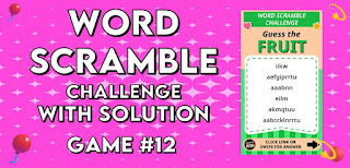 Phoenix's Trivia Word Scramble Challenge Puzzle game 12 with solution