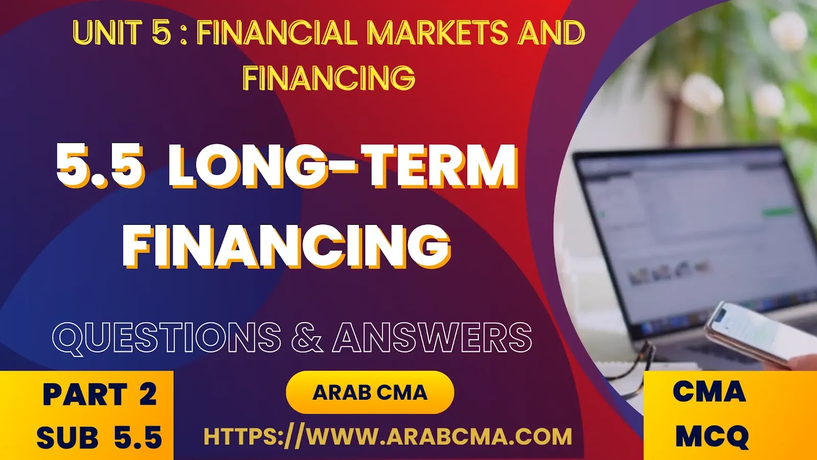 CMA PART 2 MCQ , subunit 5.5 : Long-Term Financing