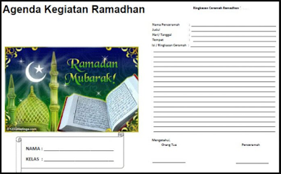 https://soalsiswa.blogspot.com - Buku Kegiatan Ramadhan Terbaru Tahun 2018 SD, SMP, SMA, SMK