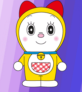 Belajar mewarnai gambar kartun kucing dorami yang lucu 