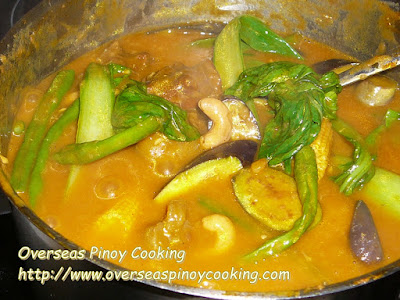 Kasoy Kare Kare - Cooking Procedure