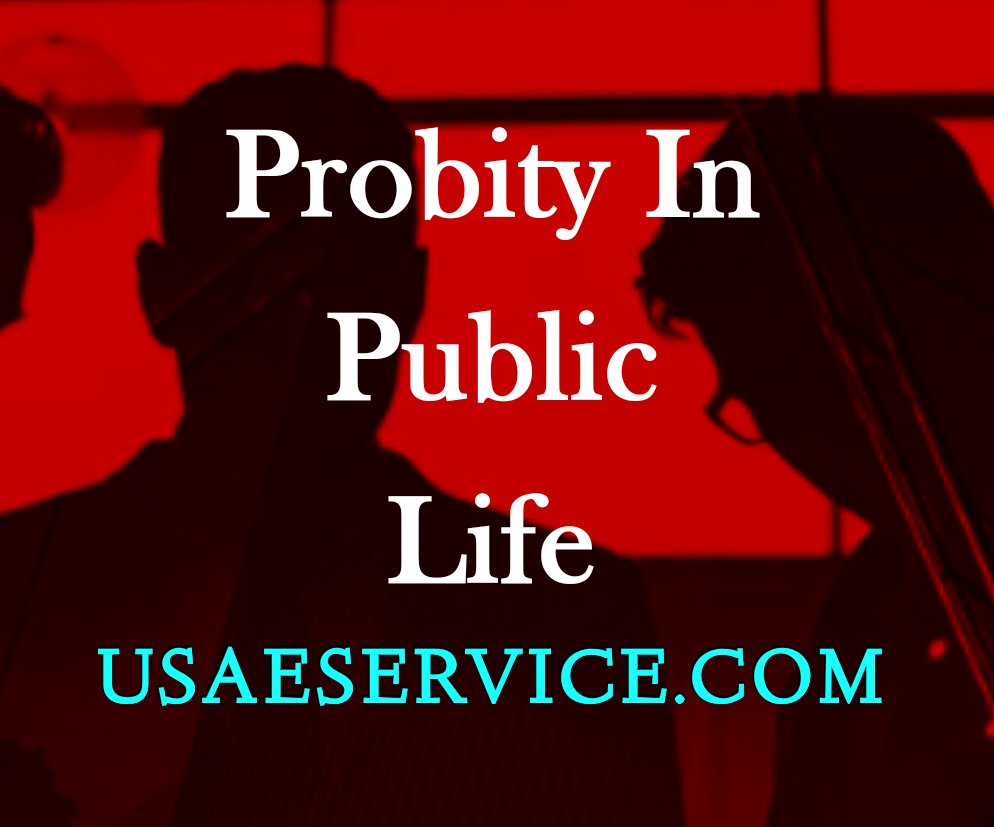 Probity integrity In Public Life