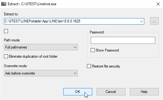 Into version folder