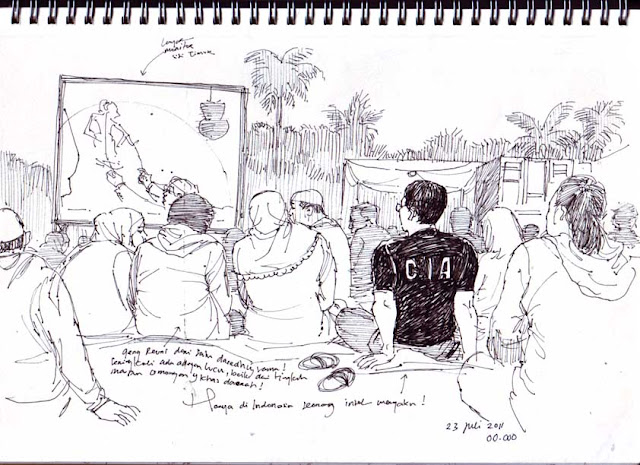 cedharrsketchbook SEMALAM DI LAPANGAN MABES POLRI JAKARTA