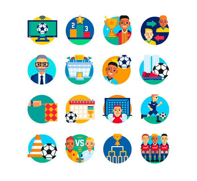 colección-de-iconos-de-fútbol-flat-design-gratis