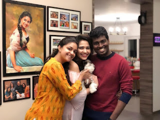 Keerthy Suresh with Cute Smile with Priya Atlee and Atlee