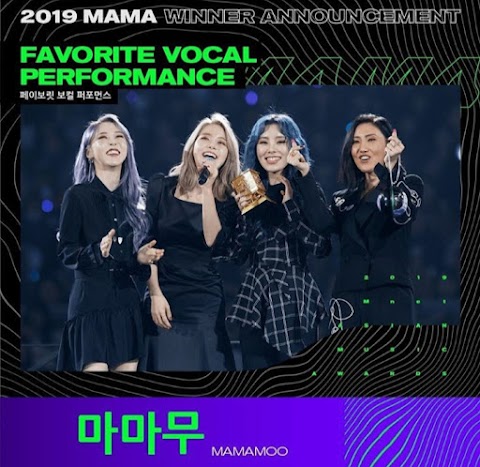 Mamamoo Meraih Piala Favorite Vocal Performance di MAMA 2019