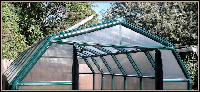 Greenhouse with skylight and weather stripping