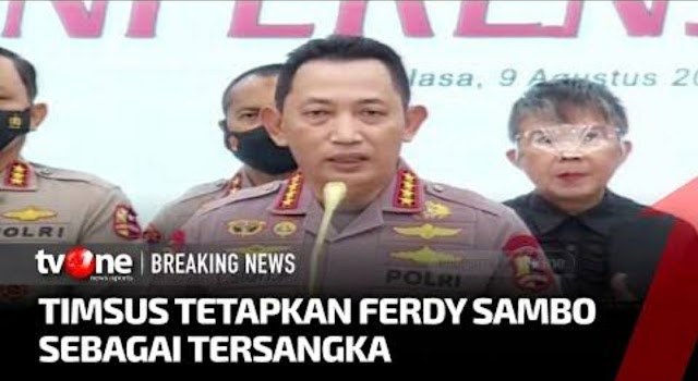 Tersangka Baru Kasus Kematian Brigadir J, Irjen Ferdy Sambo Resmi Sebagai Tersangka