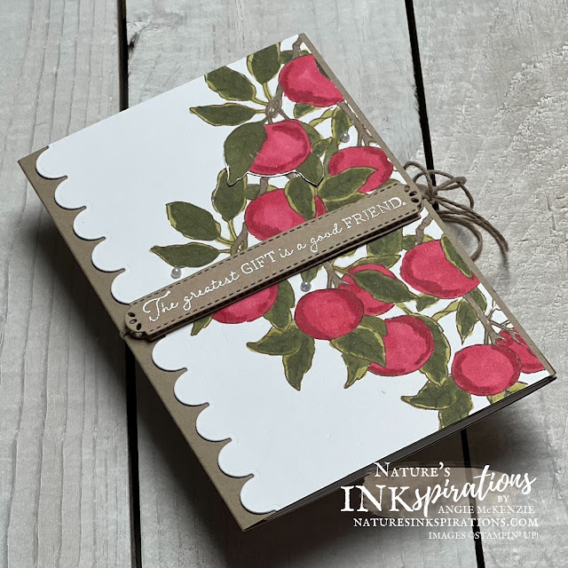 Apple Harvest Tri-Fold Card (angled tied) | Nature's INKspirations by Angie McKenzie