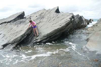 Exploring rocks and sea