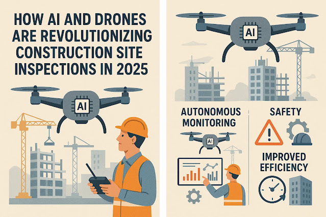 AI in construction, drone inspection, smart site monitoring, AI and drones in construction site inspections