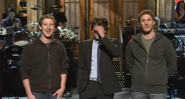 First time SNL host Jesse Eisenberg, who is nominated for Best Actor in the 