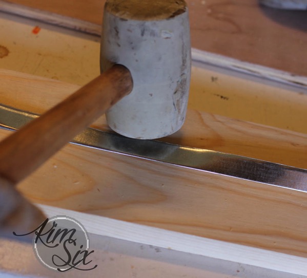 Bending sheet metal with a rubber mallet