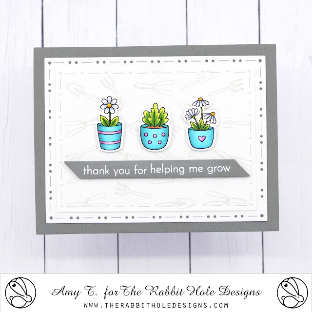 I Really Dig You Stamp and Die Set illustrated by Agota Pop, You've Been Framed - Layering Dies by The Rabbit Hole Designs #therabbitholedesignsllc #therabbitholedesigns #TRHD