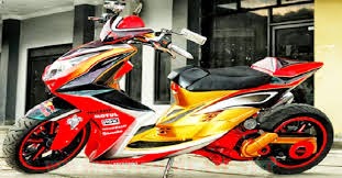  Modifikasi mio soul gt drag 125 ring 17 warna merah hitam 