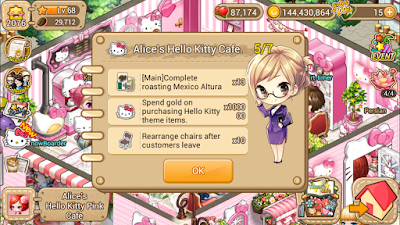 LINE I LOVE COFFEE QUEST: Alice's Hello Kitty Cafe 5/7