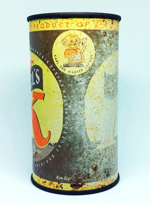 Karl´s - Estados Unidos - 1954 - Cerveza - 35 cl. - Flat Top - Costura Ancha - SS Straight Steel / AR Acero Recto