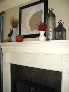 Framed Art over Mantel