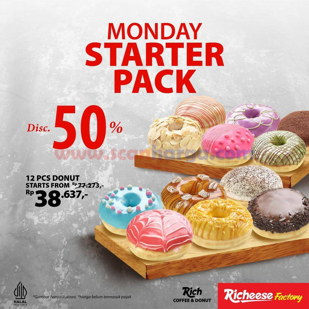 RICHEESE FACTORY Promo MONDAY STARTER PACK – Discount up to 50%