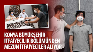 Konya Büyükşehir İtfaiyecilik Bölümünden Mezun İtfaiyeciler Alıyor