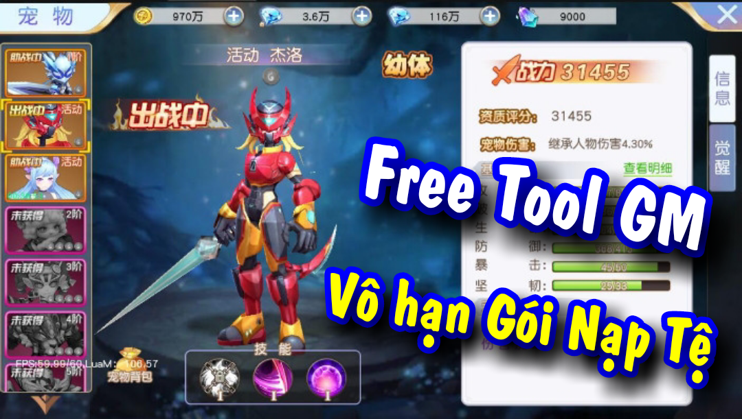 Game mobile lậu Free Tool GM  vô hạn gói nạp Khế Ước Luân Hồi