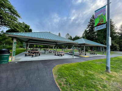 Picnic shelters at City Park