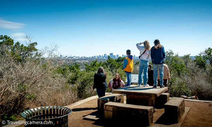 Wondering if you can you visit Mount Bonnell at night? The peak is a fantastic viewing point for sunsets and sunrises. The trail is open from 5 a.m. - 10 p.m. daily, so you can arrive early to claim a spot for the scenic show. The park also offers several picnic tables, so bring a picnic to enjoy overlooking Lake Austin.