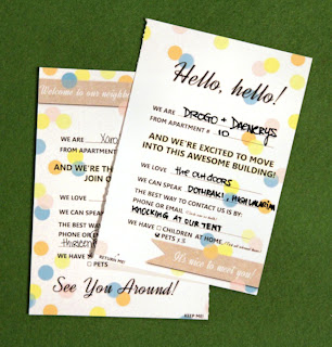 Perforated Welcome neighbor card image