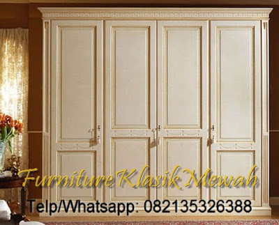 toko mebel jati klasik-jual almari pintu 4 classic duco french vintage ukiran jepara