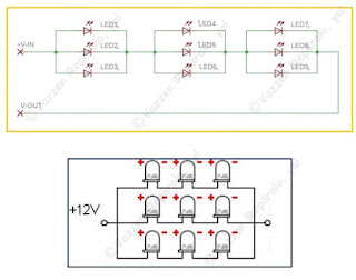 Circuito mixto con Leds. Ejemplo practico