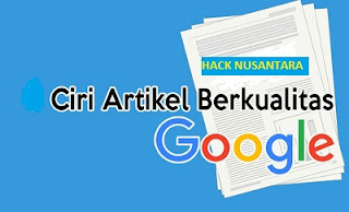 inilah ciri ciri artikel yang berkualitas pada blog