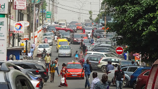 Heavy traffic through all streets