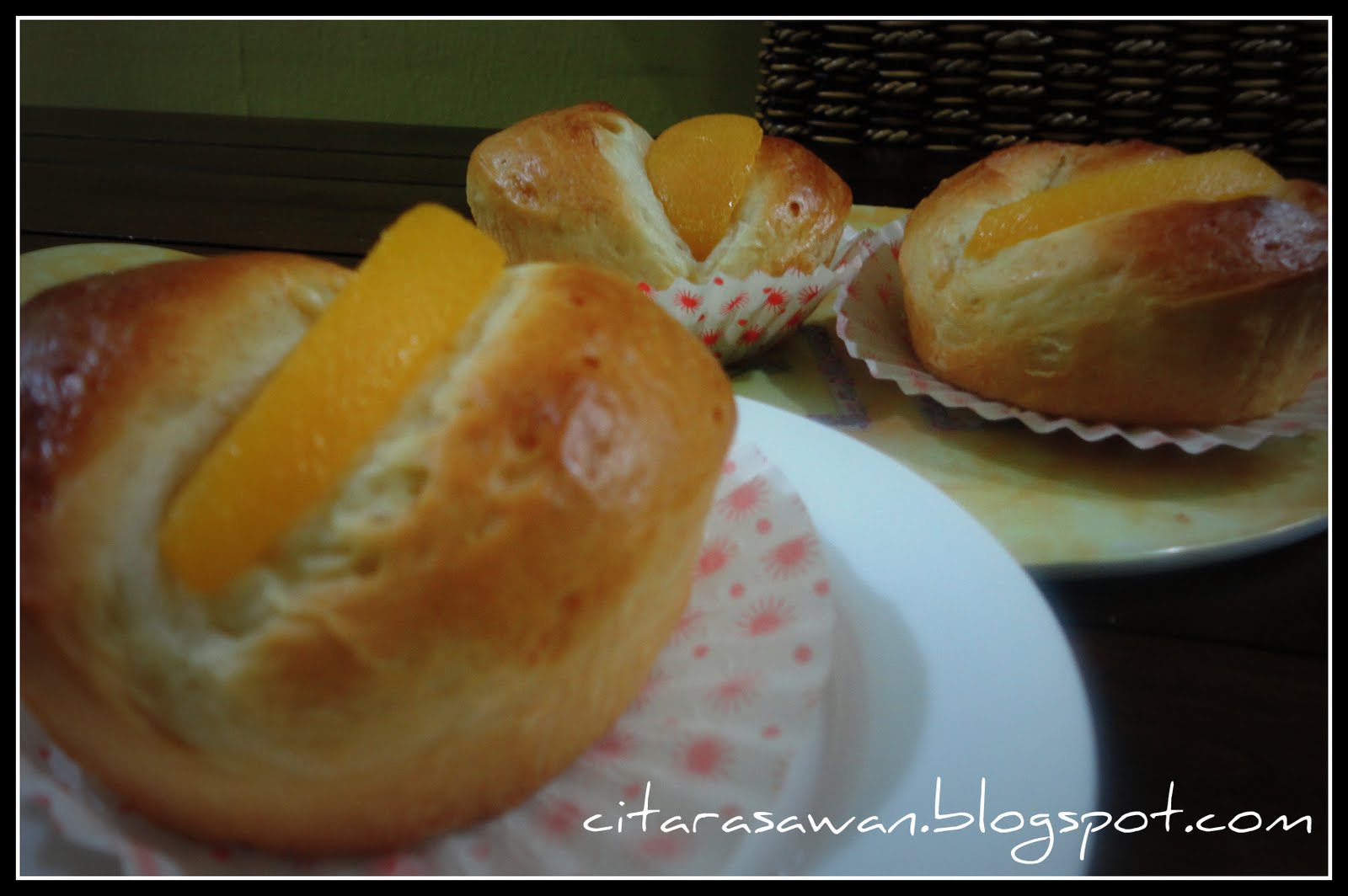 Peach Custard Bun ~ Resepi Terbaik