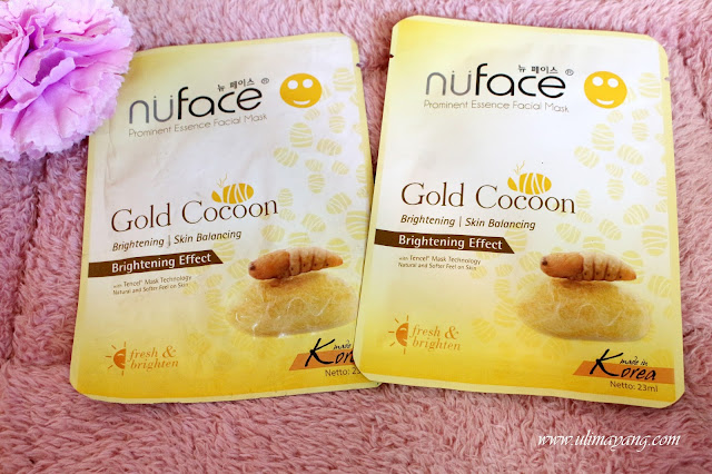 Review nuface prominent essence facial mask gold cocoon brightening