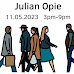 Julian Opie, in mostra 13 walking figures alla Galleria Valentina Bonomo