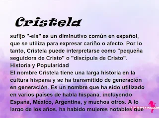 significado del nombre Cristela