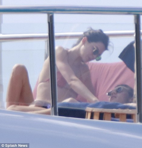 PICTURE EXCLUSIVE: Bikini-clad Kendall Jenner and former rumoured beau Harry Styles put on an intimate display as they holiday on St Barts yacht