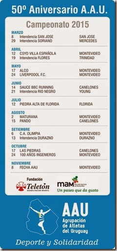 Calendario Aau 2015