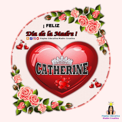 Nombre Catherine - Cartelito por el Día de la Madre