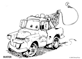 Tow Mater cars coloring pages