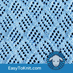 #LaceKnitting Checkerboard Mesh stitch. EASY TO KNIT + FREE Knitting Pattern. Looks quite nice!  #easytoknit #knitting